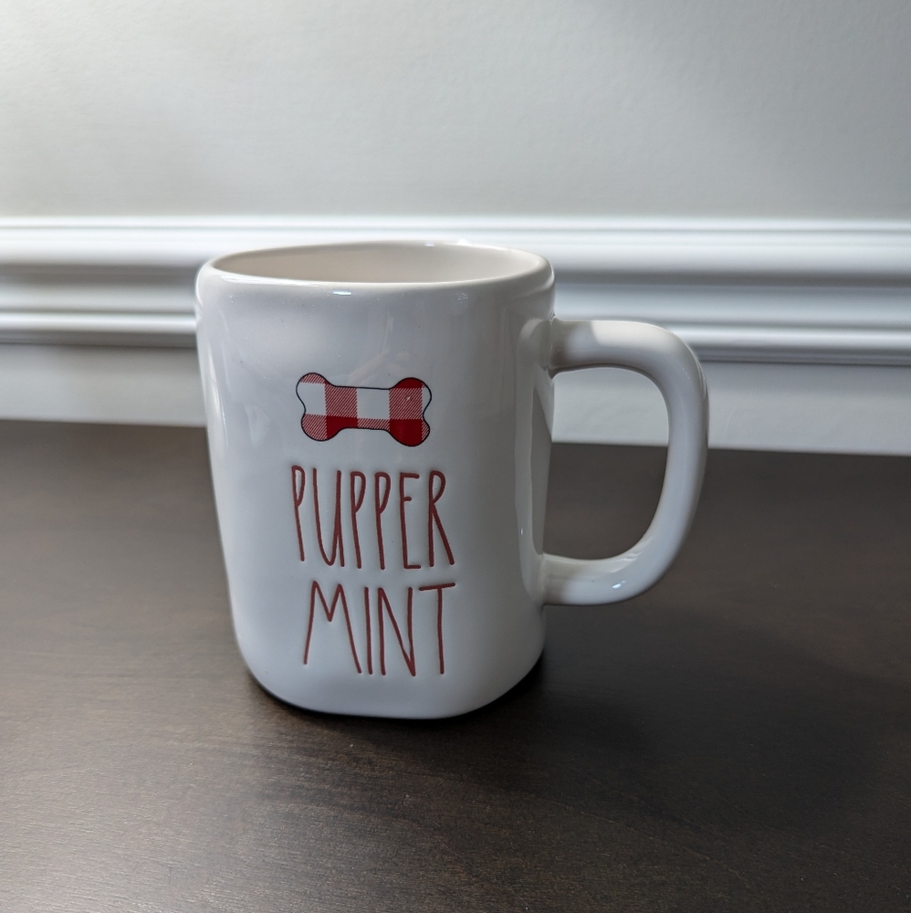 EUC Rae Dunn PUPPER MINT 19.5oz Ceramic Mug